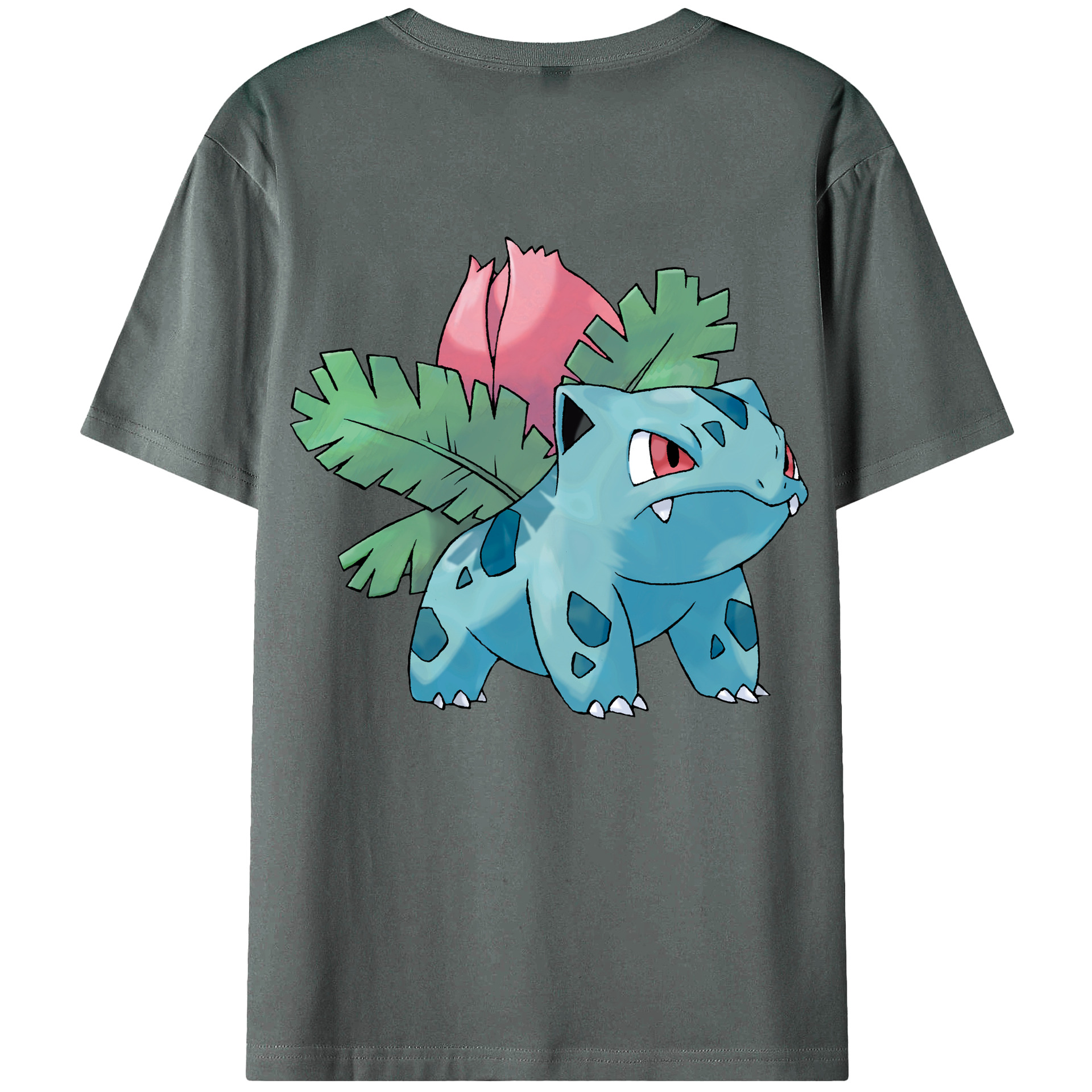 （画像用） ポケットモンスター Pokémon 綿100％ メンズ半袖Tシャツ（バックプリント） 通気性